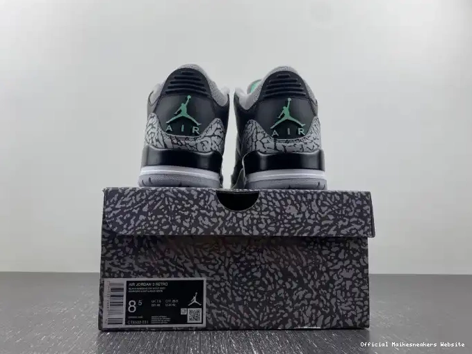 Official Maikesneakers Green Air Jordan Glow 3 CT8532-031 0528